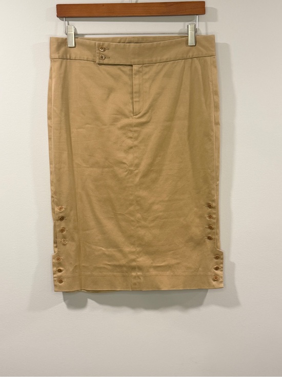 Ralph Lauren Dresses & Skirts - Ralph Lauren Black Label Women’s Khaki Button-Accent Pencil Skirt Size 8